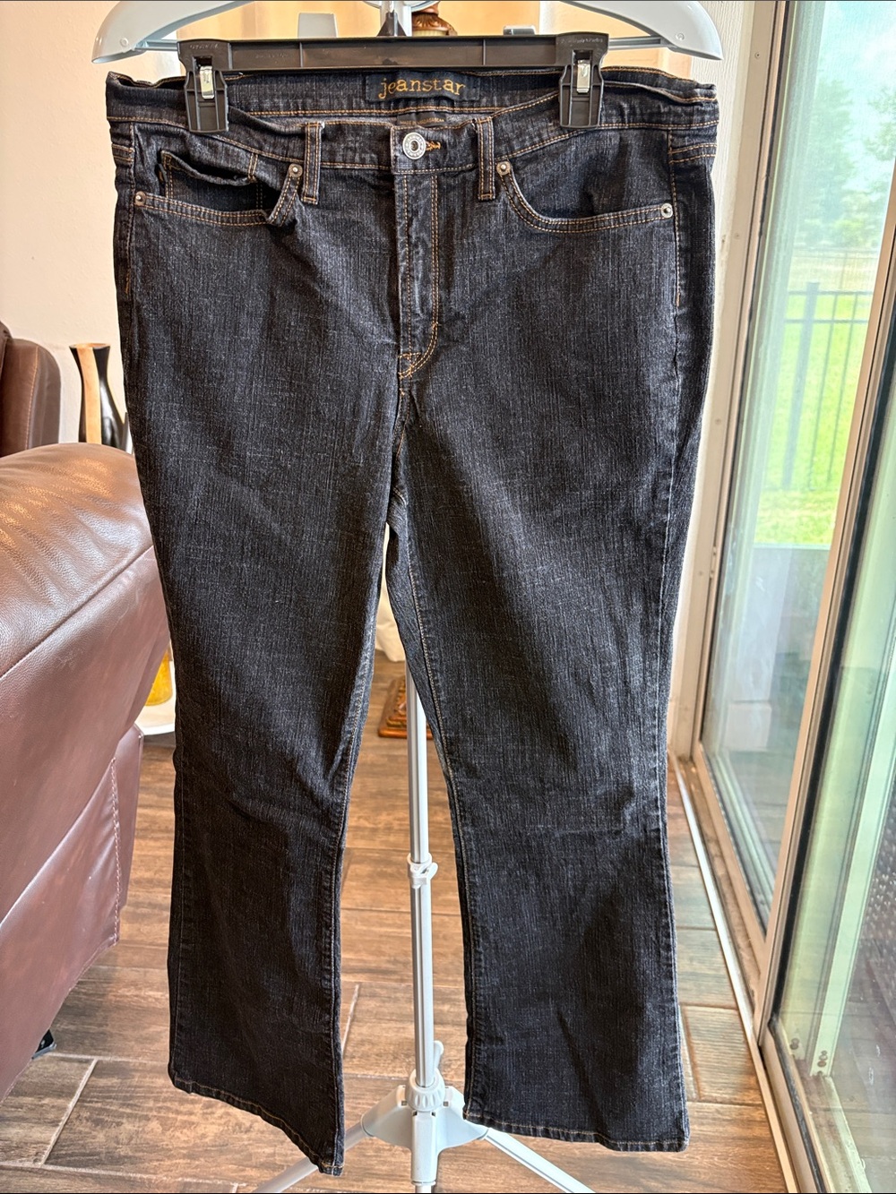 jeanstar Women's Dark Black Bootcut Jeans sz 14